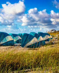 Beach Cabanas on the Sand Dunes