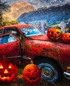 Rusty Car in Jack O Lanterns