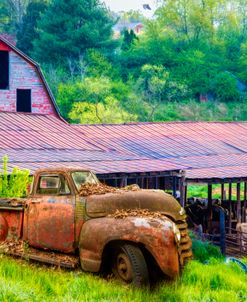 Rusty Country Pickup Truck