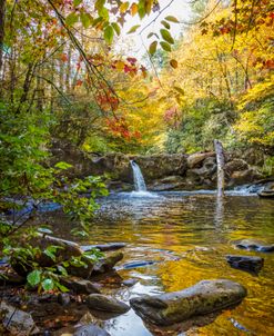 Beautiful Reflections at the Waterfall