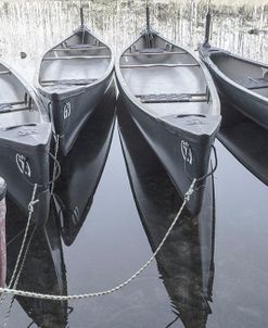 Peaceful Canoes at the Dock