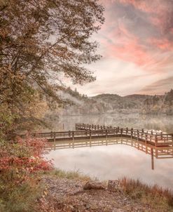 Sunrise Color over the Docks in Vintage Tones