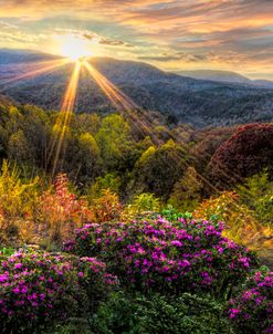 Blue Ridge Smoky Mountains Sunset Overlook Colors