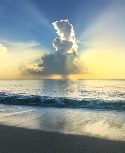 Heavenly Sunrays over the Ocean