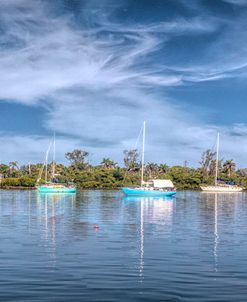Sailboats in the Waterway