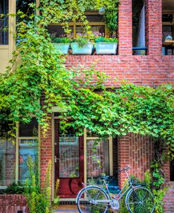 Bicycle Along the Streets of Amsterdam