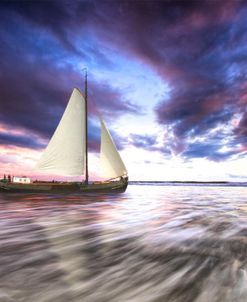 White Sails into Sunset