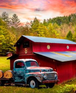 Big Ford Truck at the Big Red Barn