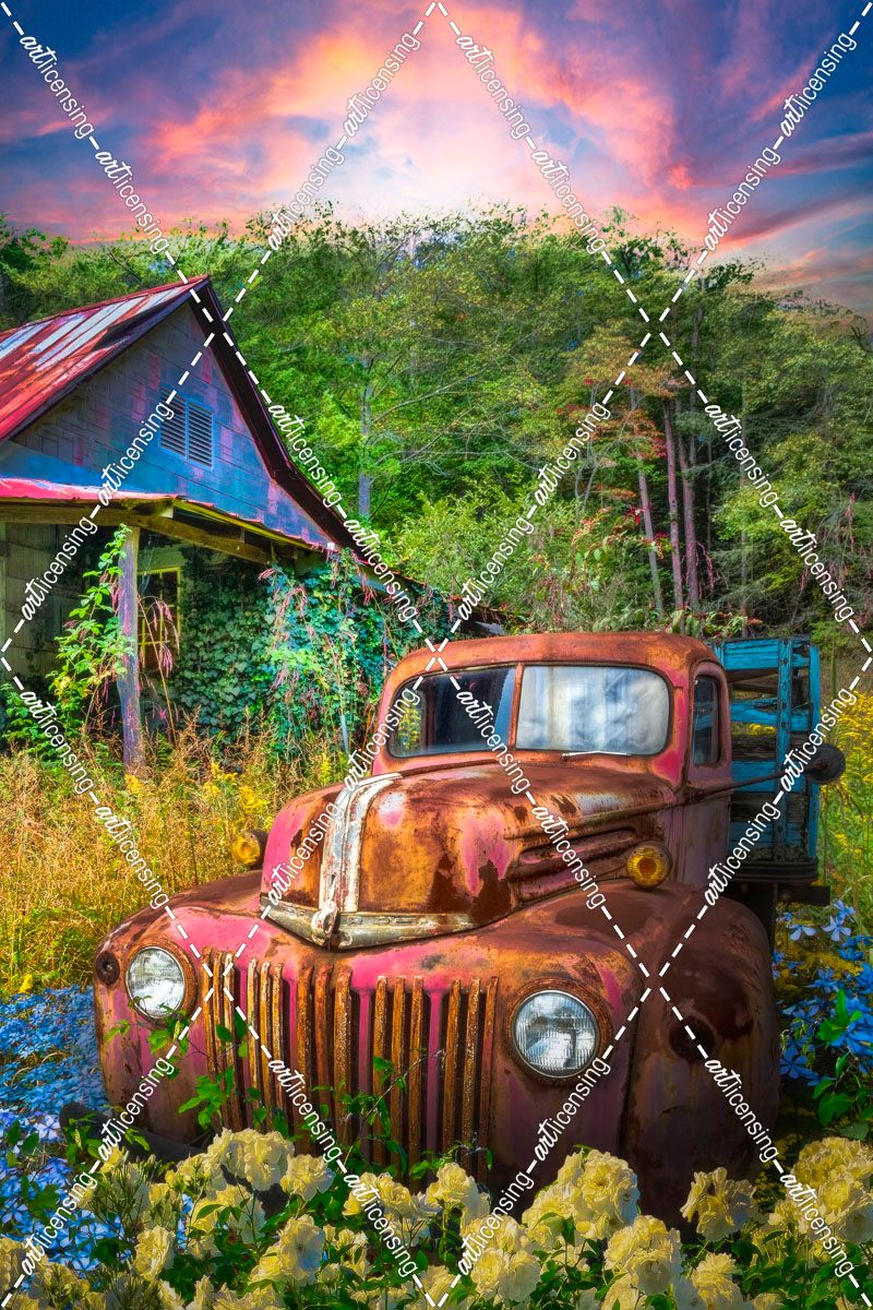 Rusty Truck in the Wildflower Meadow II
