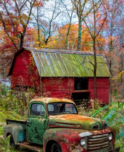 Old Rusty at the Red Barn