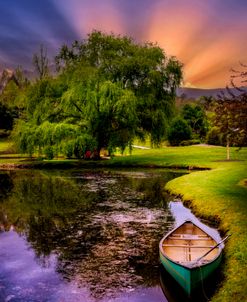 Canoe Under Sunrise