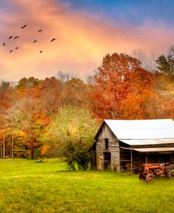 Smoky Mountain Sunset Barn