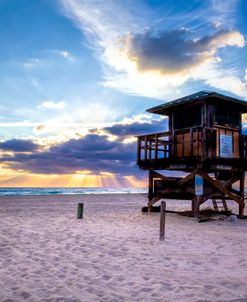 Lifeguard Tower at Sunrise