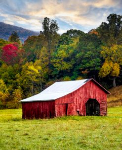 Old Red Barn Creeper Trail in Autumn Colors Damascus Virginia