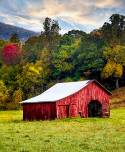 Old Red Barn Creeper Trail in Autumn Colors Damascus Virginia