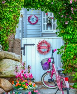 Bicycle Waiting at the Garden Gate