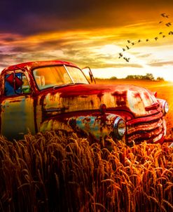 Old Chevy Truck in the Sunset