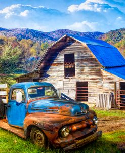 Rusty Truck in Blue