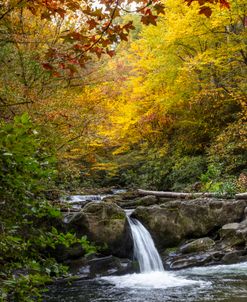 Cascades into an Autumn Pool