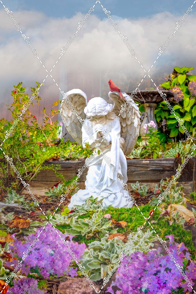 Angel in the Garden in the Clouds