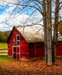 Bright Red Painted Barn