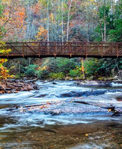 Crossing the Bridge at Fires Creek