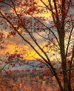 Beautiful Sunset over the Smoky Mountains