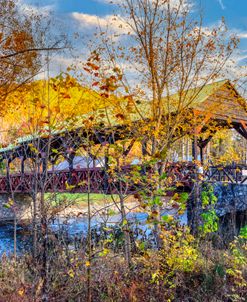 Covered Bridge in the Autumn Smoky Mountains