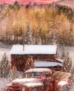 Smoky Mountain Christmas Tree Farm Painting