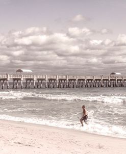 Surfer in the Soft Sun