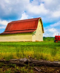 Red Roof Barn and Red Tractor