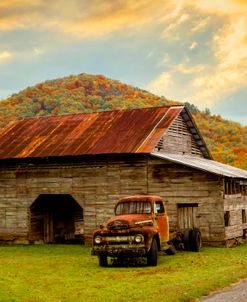 Rusty Truck at the Old Smoky Mountain Barn