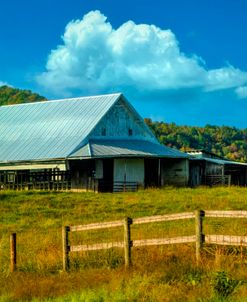 White Barn in the Countryside