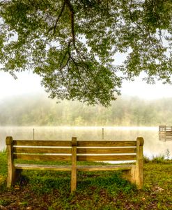 Lone Bench at the Lake