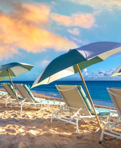 Lounging around under the Umbrellas