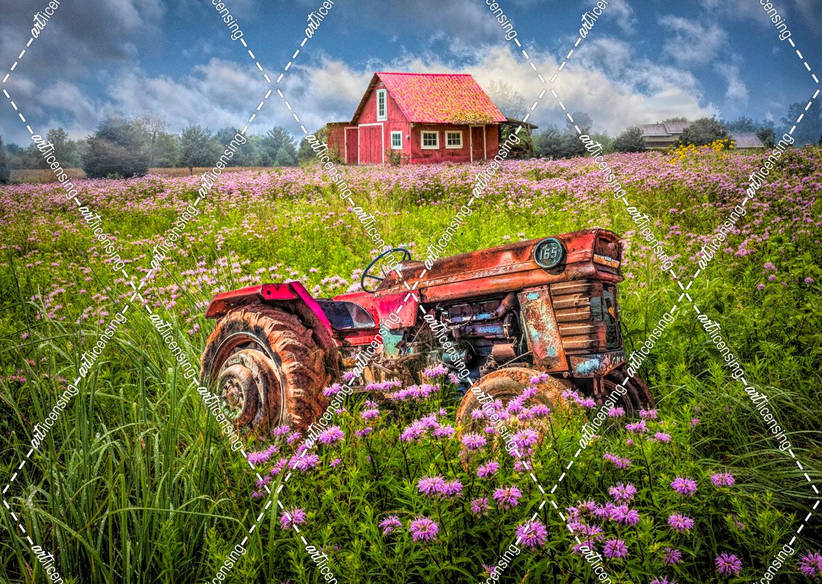 Little Red Barn and Tractor