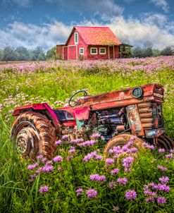 Little Red Barn and Tractor