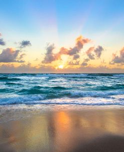 Sunrays Beach Reflections