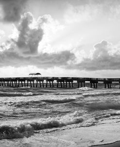 Surfer Panorama Black and White