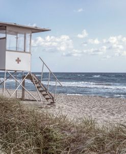 Lifeguard Stand on a Beautiful Beachhouse Morning