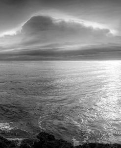 Sunrays over Coral Cove Beach Black and White