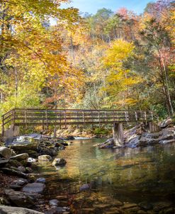 Country Bridge over the Stream in Square