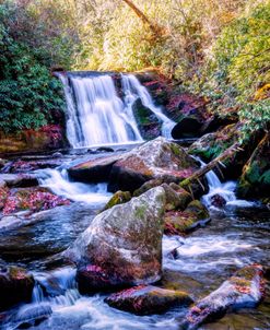 Cascading Over The Rocks At Yellow Creek Falls