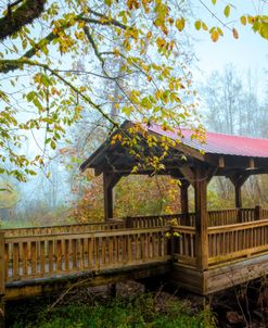 Morning Mist at the Covered Bridge
