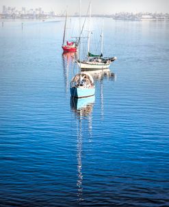 Misty Morning Sailboats