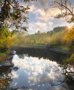 Sunbeams Over The Valley River
