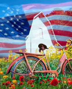 Red White and Blues Vintage Bicycle