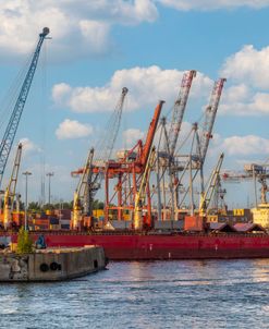 Shipyard Freighters Harbor Montreal Quebec Canada