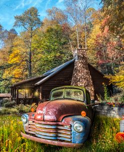 Vintage Truck at the Cabin