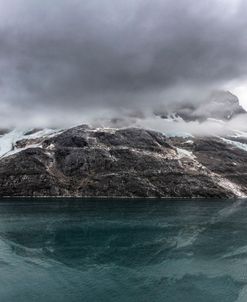 Ice In The Fog Along The Fjords Of Greenland
